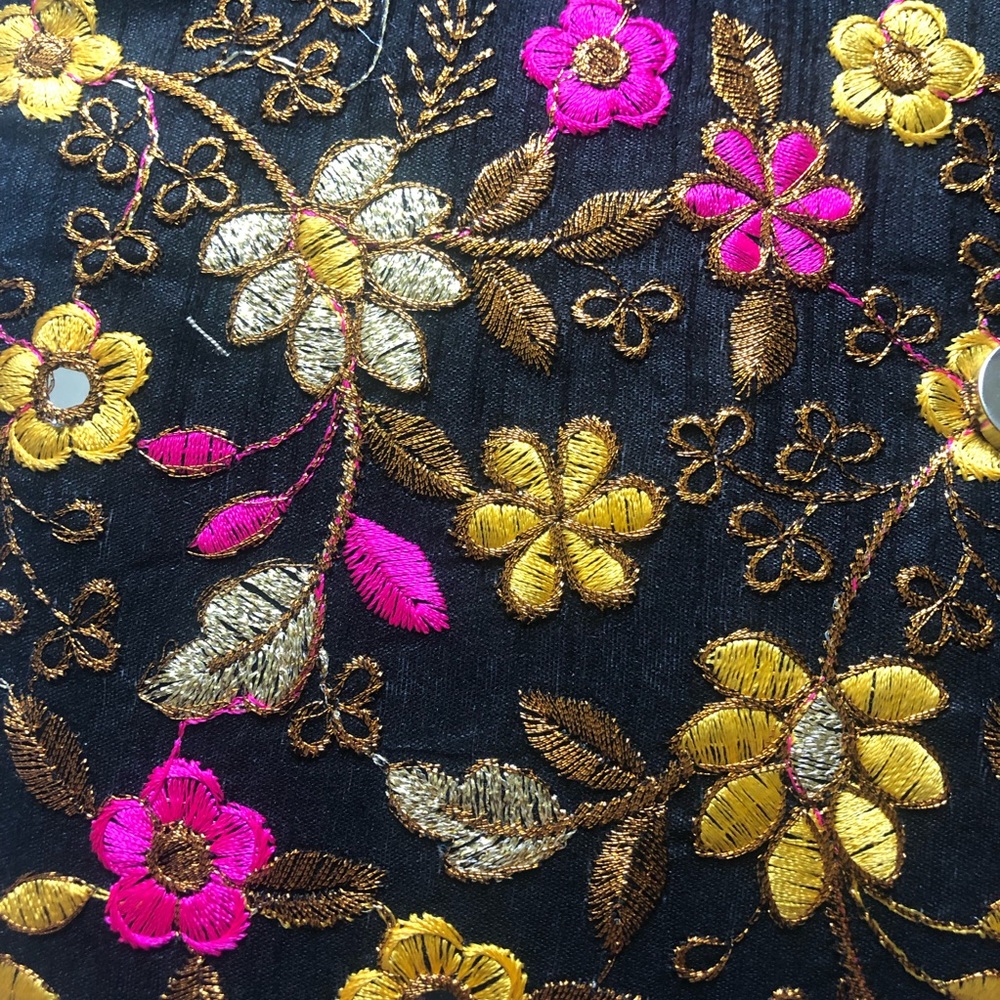 Embroidered party clutch strap envelope bag Indian - Picture 6 of 7